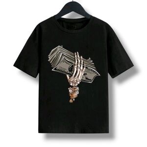 Shein Boys graphic Black T-shirt. Sz-11/12. Fits Like Size 8. New